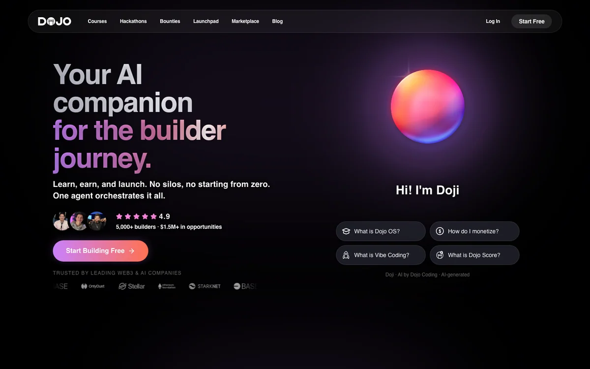 Dojo OS · plataforma operativa para builders